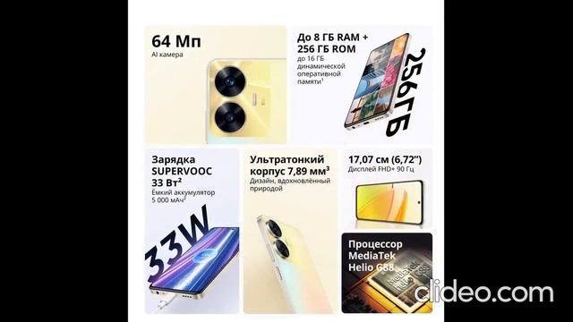 Смартфон realme C55 6+128GB (RMX3710) Rainy Night смотреть онлайн