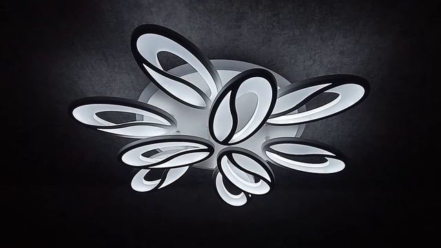 Светодиодная люстра лепестки потолочная 1129/6+3 WT+LED+RGB 240W VATAN смотреть онлайн