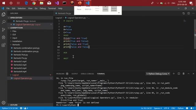 python logical operators смотреть онлайн
