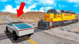 САМЫЙ БЕЗУМНЫЙ КРАШ ТЕСТ! МАШИНА ПРОТИВ ПОЕЗДА! ДИКИЕ АВАРИИ В BeamNG.drive