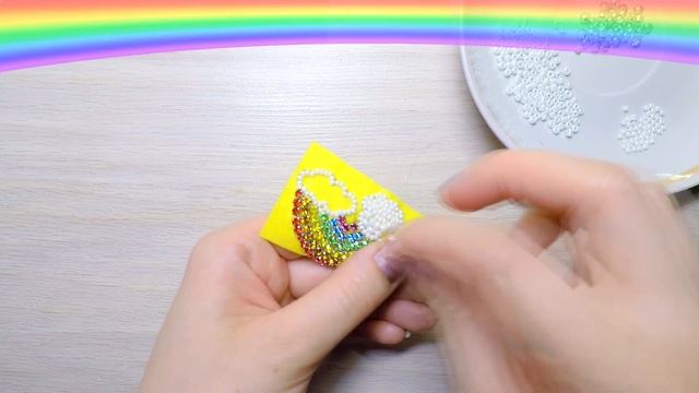 Брошь из бисера и страз радуга своими руками | Brooch rainbow | DIY tutorial смотреть онлайн