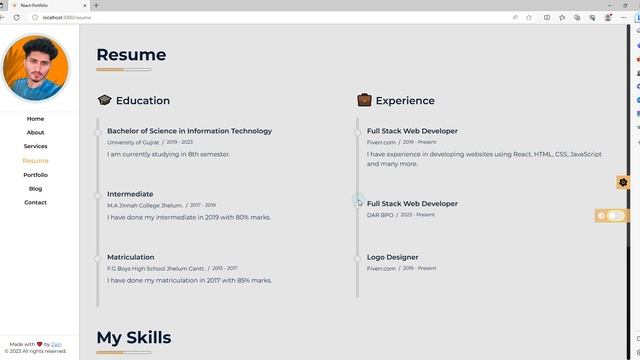 Part 1: Personal Portfolio with our Creative React Template | Responsive Design, Tailwind CSS смотреть онлайн