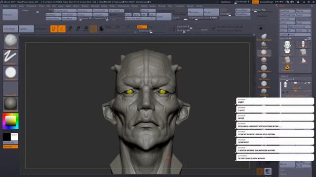 [zBrush] [Rus] Учусь скульптингу персонажей) день 57 смотреть онлайн