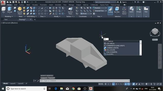 Autocad 3d modeling for beginners / Autocad 2020 смотреть онлайн