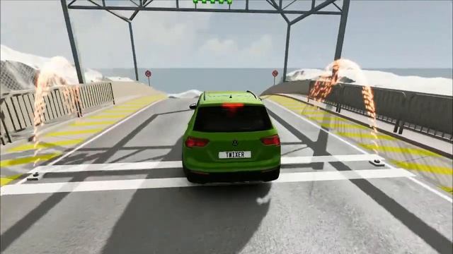 Cars vs Speed Bumps, Mega Ramp - BeamNG.drive смотреть онлайн