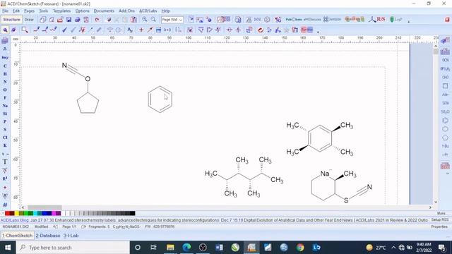 Draw Chemical from Scratch using ACD/Chem Sketch смотреть онлайн
