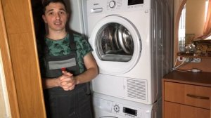 Установка стиральной и сушильной машины в колонну || Как сэкономить?