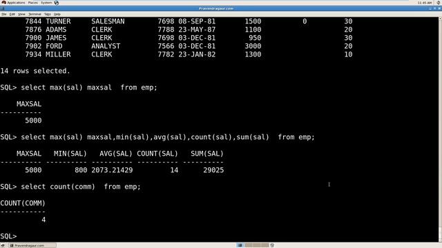 SQL Tutorial - 5 SQL Group Functions SQL Aggregate Functions смотреть онлайн