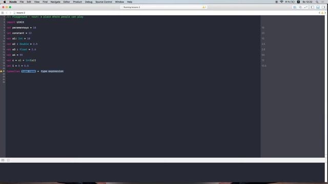 Swift с нуля: Xcode урок 2 - базовые типы (для новичков) смотреть онлайн
