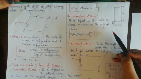 Elasticity || Stress || Strain || Hooke's law || B.Sc Sem 2 Topic easy explaination with exam notes