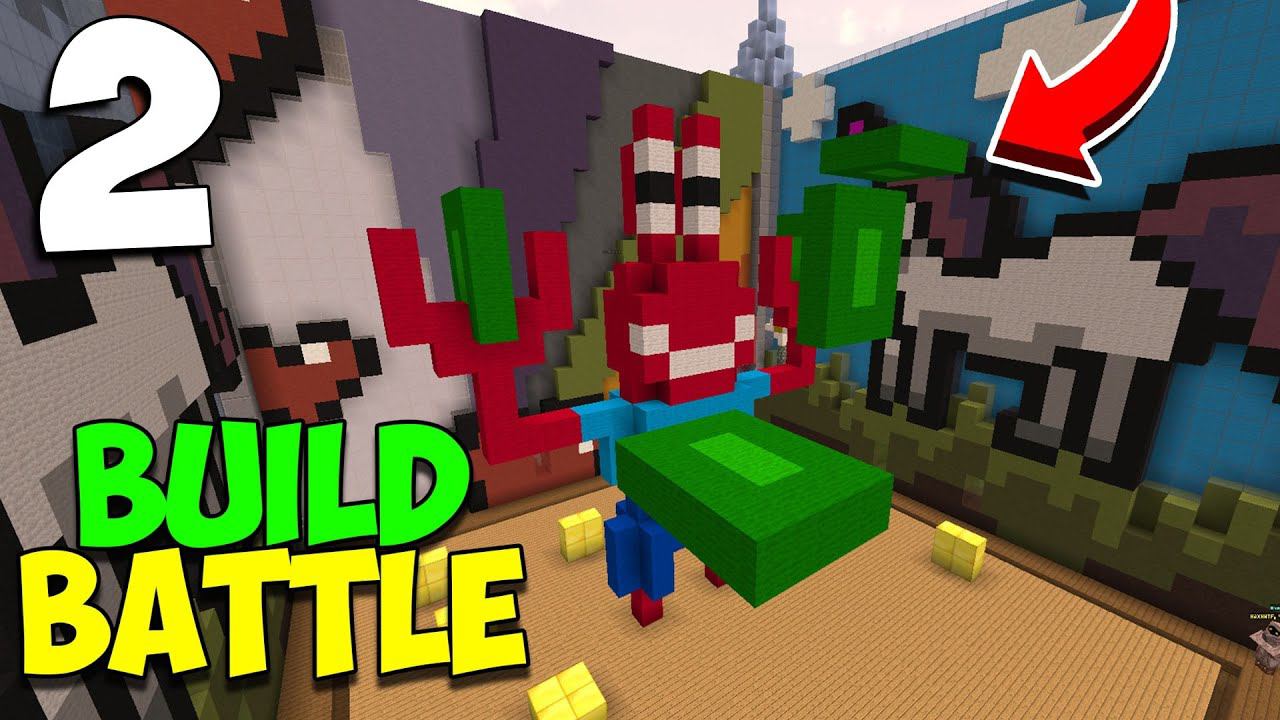 ч.02 Minecraft Build Battle - День рожденья и Краб смотреть онлайн