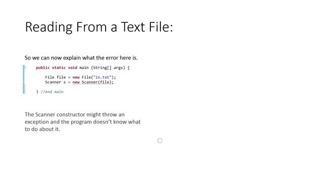 Reading From Text Files (Java) - Power Point смотреть онлайн