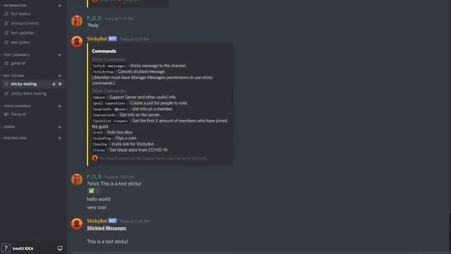 How to use StickyBot in Discord смотреть онлайн