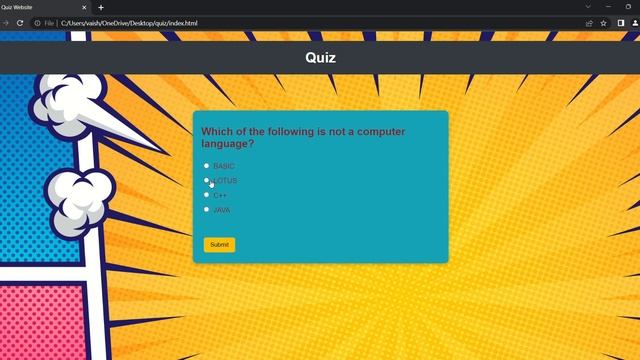 quiz website using html, css, javascript смотреть онлайн