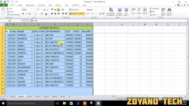 MS Excel #8 | Tutorial In Malayalam |#zoyano_tech смотреть онлайн