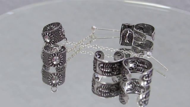 Sterling silver cuff earrings from jewelry manufacturer - ELF925 смотреть онлайн