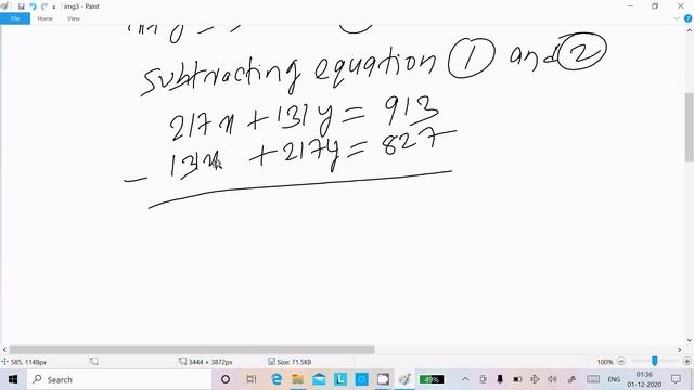 Solve 217x + 131y = 913 and 131x + 217y = 827 смотреть онлайн