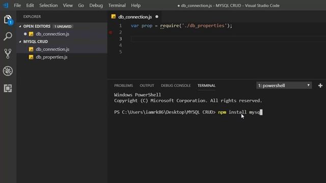 05 connection file mysql nodejs crud operations смотреть онлайн