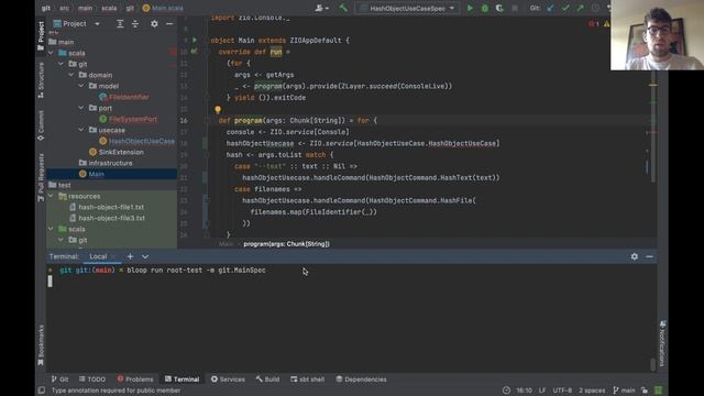 Git from scratch #6 - Refactor to Port/Adapter using ZIO ZLayer смотреть онлайн