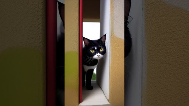 УЖАСНАЯ ТАЙНА, ЗАЧЕМ КОТЫ ПОДГЛЯДЫВАЮТ ИЗ-ЗА УГЛА? #shorts смотреть онлайн