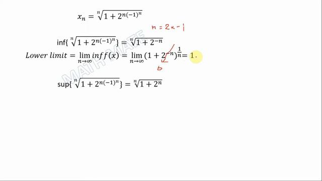 x = sqrt(1+2^(n*(-1)^n)) | Demidovich 114 смотреть онлайн