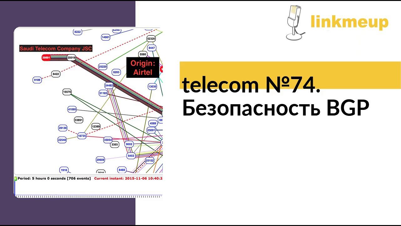 telecom №74. Безопасность BGP смотреть онлайн