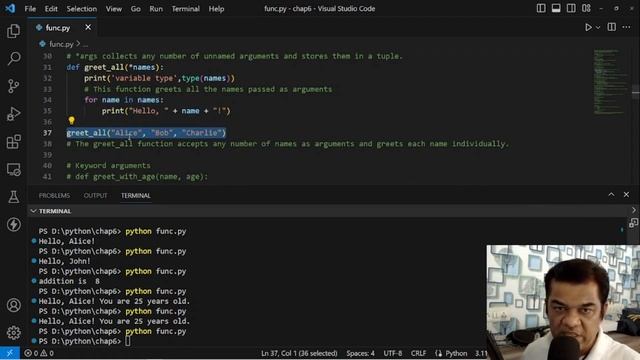 Python Programming Tutorial #7:functions using args, kwargs ,recursion смотреть онлайн
