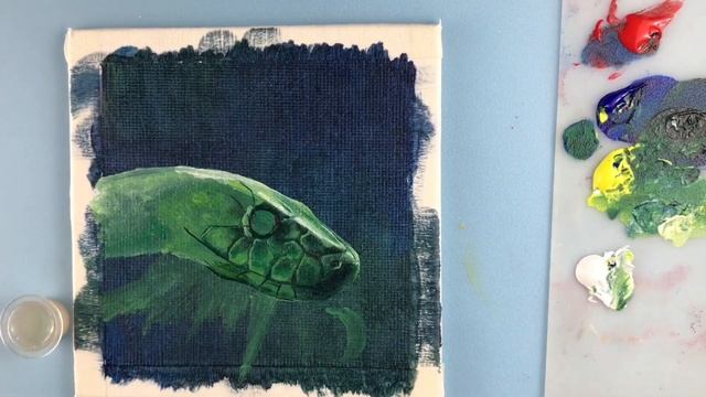 Snake Painting with Acrylic|Acrylic Painting|Ceylonart смотреть онлайн