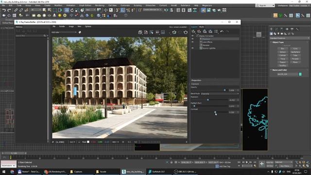 Making of multipurpose building. 3ds Max, Substance painter, V-ray, Photoshop смотреть онлайн