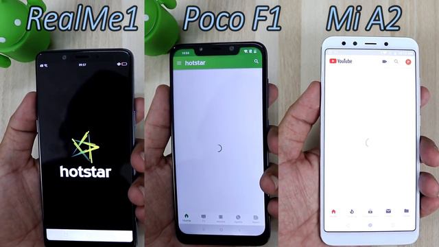 Poco F1 Vs Mi A2 Vs RealMe 1 Comparision !! Speed Comparision ,HINDI смотреть онлайн