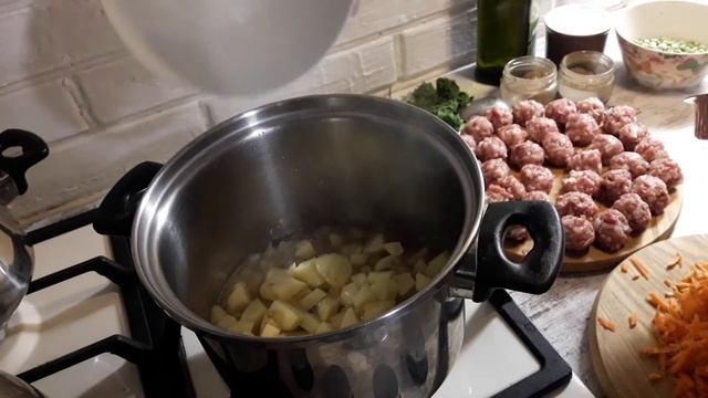 Любимый суп ДЕТСТВА с фрикадельками.