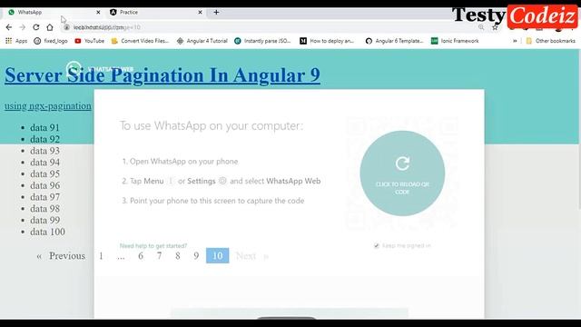 angular 9 server side pagination example|pagination in angular|pagination in angular 9|Testy Codeiz смотреть онлайн
