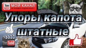 Штатные упоры капота в Весту.