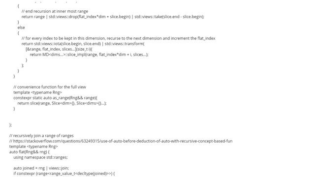 generic slicing (views) of multidimensional array in C++20 using ranges (1 answer) смотреть онлайн