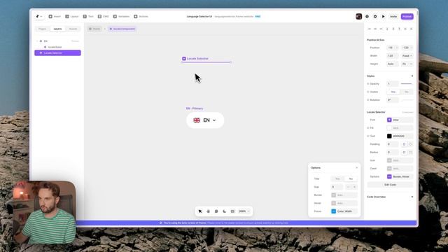 Creating a custom language selector dropdown in Framer смотреть онлайн