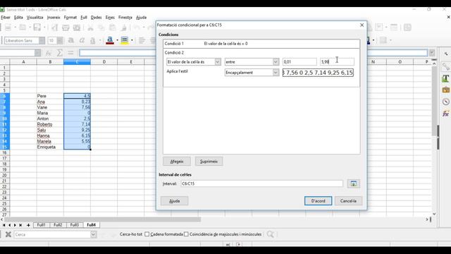 El format condicional al Libreoffice Calc смотреть онлайн