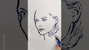 Мишель Пфайффер. Рисую портрет гелевой ручкой. Оцените от 1 до 10.
