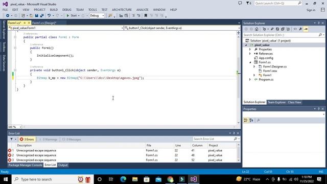 How to get a specific pixel value in any Image in c# winform | Finding pixel RGB values of an image смотреть онлайн