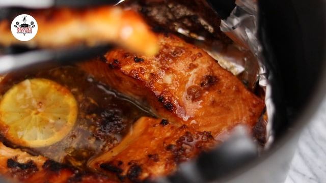 Air Fryer Honey Garlic Glazed Salmon Recipe смотреть онлайн