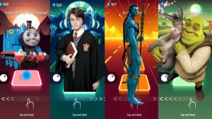 Thomas x Friends VS Harry Potter VS Avatar VS Shrek EDM Rush Tiles Hop Coffin Dance