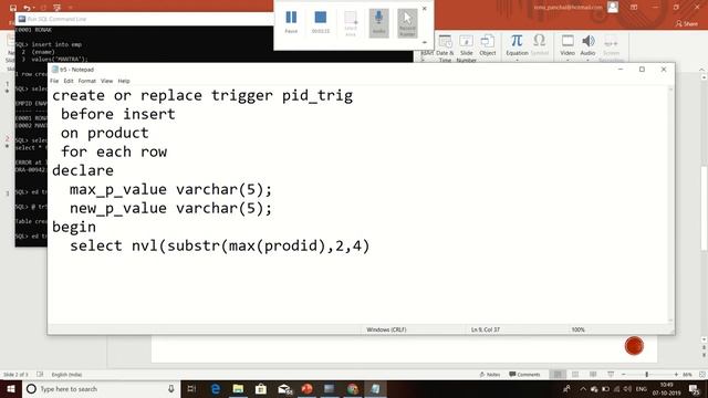 How to generate primary key using max function in pl sql using trigger смотреть онлайн