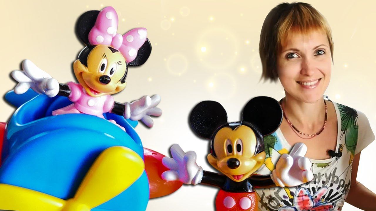 Игрушки Микки Маус и Минни на игровой площадке - Видео для детей с Машей Капуки #Оставайтесьдома смотреть онлайн