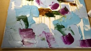 Простая абстрактная живопись. Абстракция маслом. / Easy abstract painting