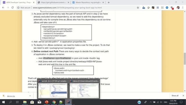 Preparing a Spring Boot application to deploy it to JBoss EAP 6.3 смотреть онлайн