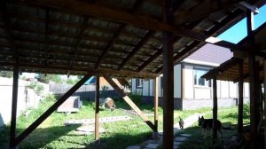 Навес для машины, из дерева.