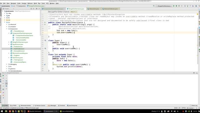 Урок Java 377: Best practice 13: Дизайн класса для наследования смотреть онлайн