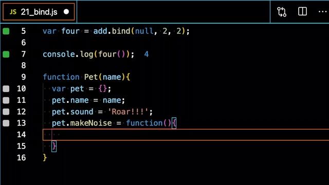 Bind - JavaScript смотреть онлайн