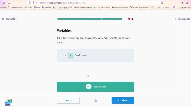 10 - season 3 - Variables - learning python for beginner with sololearn смотреть онлайн