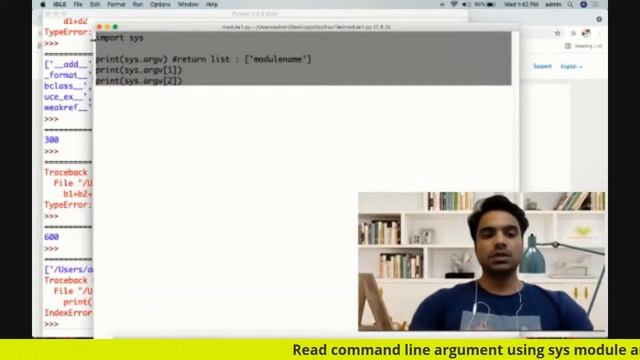 Read command line argument using sys module and argparse module in python смотреть онлайн