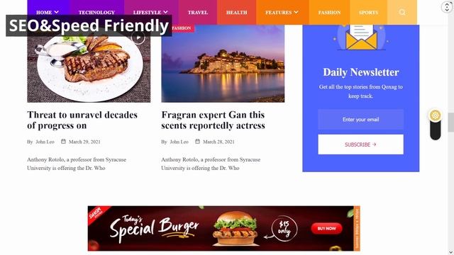 Qoxag News Magazine Website ★ WordPress Themes & Templates ★ смотреть онлайн